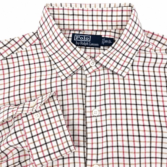 Polo Ralph Lauren Other - Polo Ralph Lauren Button Down Shirt Mens 16.5 L Tattersall Cotton Ivy Multi